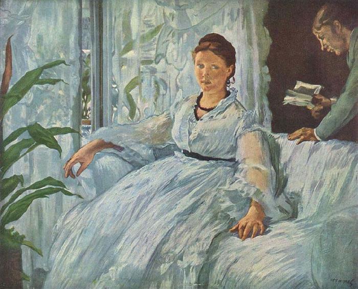 Edouard Manet Beim Lesen Norge oil painting art